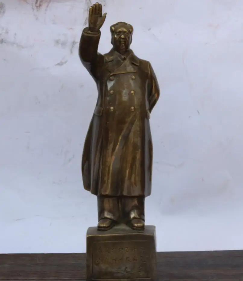 

China archaize brass Mao Zedong crafts statue