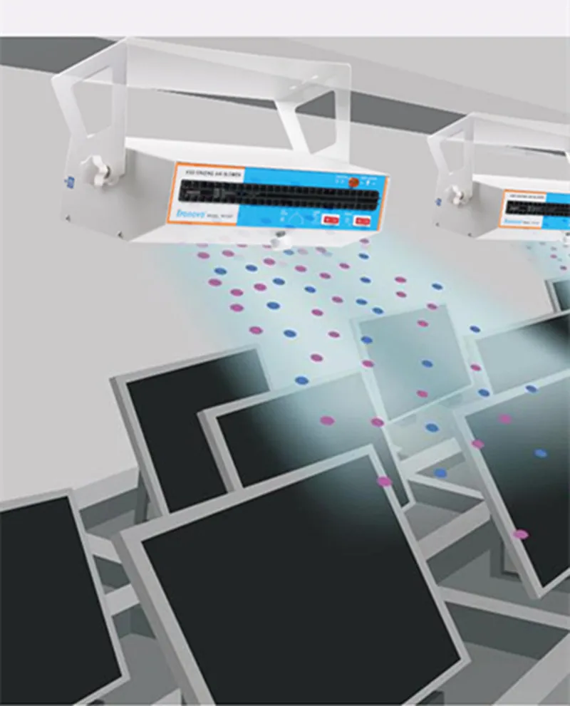 Большой объем воздуха горизонтальный электростатический ионный вентилятор