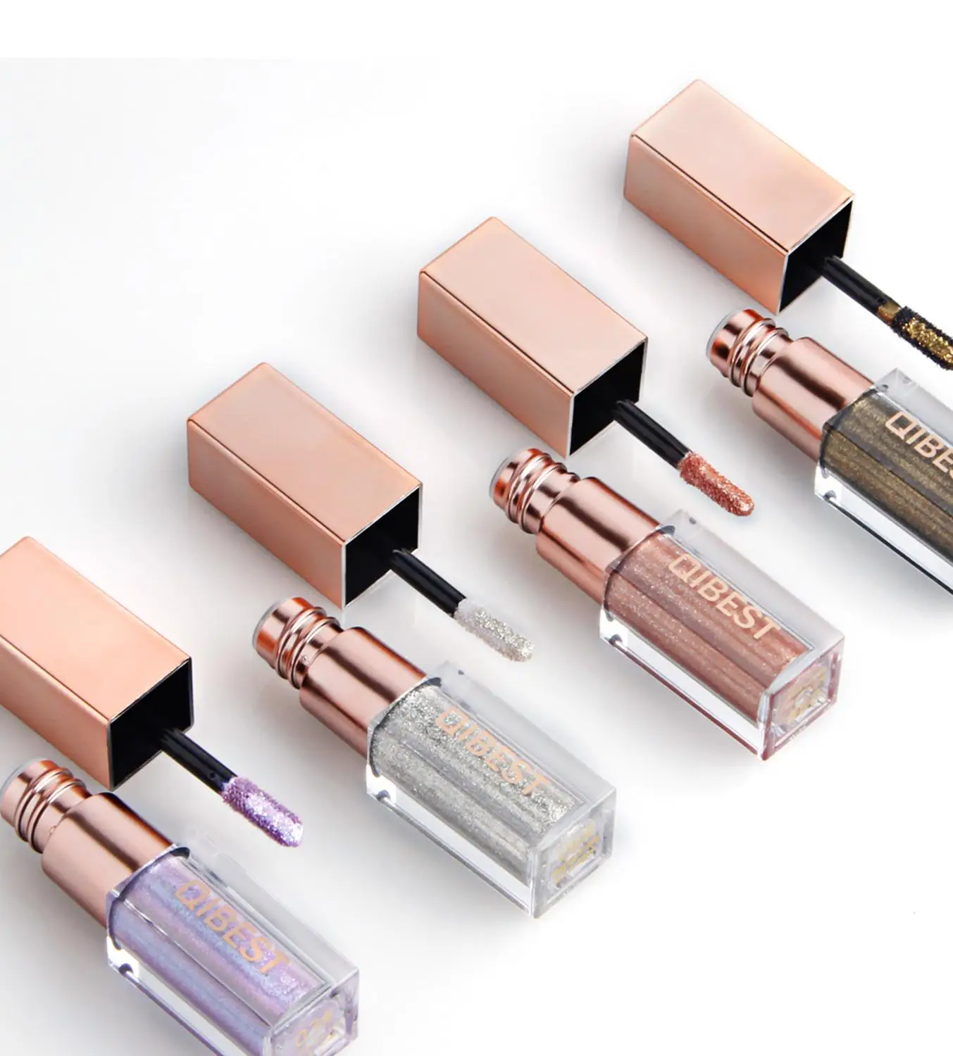 Жидкие блестящие тени для век 15 цветов карандаш мерцающие водостойкие стойкие