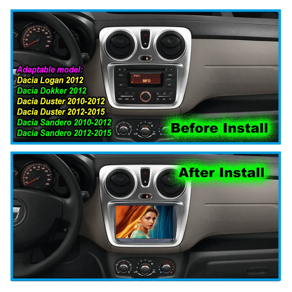 8 дюймов Android Smart Radio 2 Din автомобильный стерео WIFI GPS система для Dasia Logan Duster Sandero Lodgy