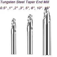 hrc55 3 flute tapered end mills tungsten solid carbide milling cutter taper router bits endmill 0 5 1 1 5 2 3 5 8 10 15 dgree