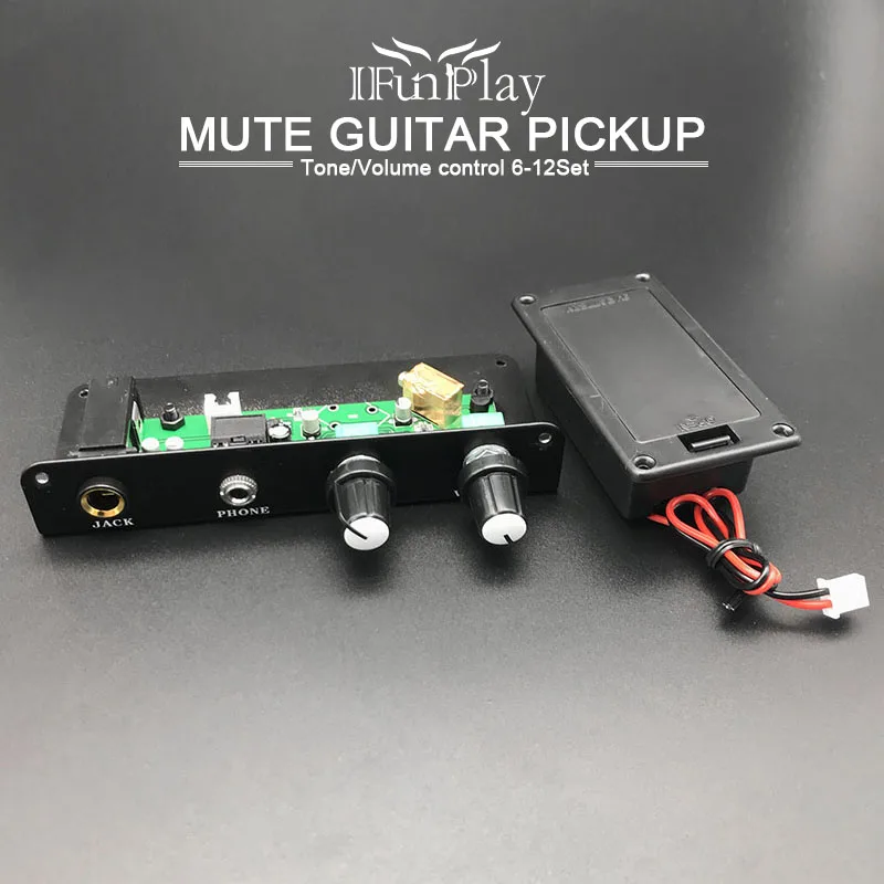 6 комплектов активного звукоснимателя бесшумной гитары 3 5 мм выходной разъем