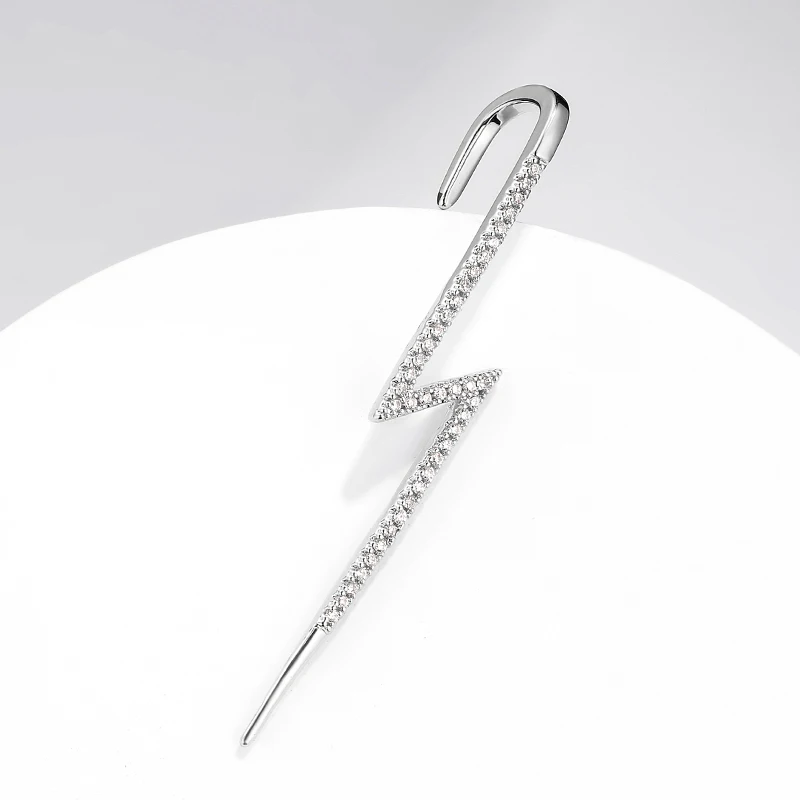 

UILZ 2021 New Hot Selling Ear Wrap Crawler Hook Earrings Multiple Styles White Gold Piercing Stud Earrings Fashion Ear Jewelry