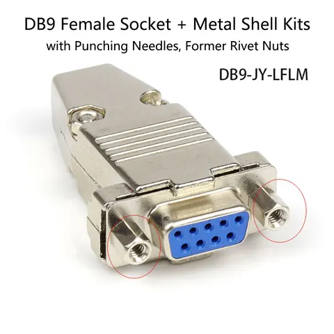 Металлическая розетка DB9 с 9 контактами RS232, последовательный порт разъема RS485 RS422 COM D-SUB9, адаптеры