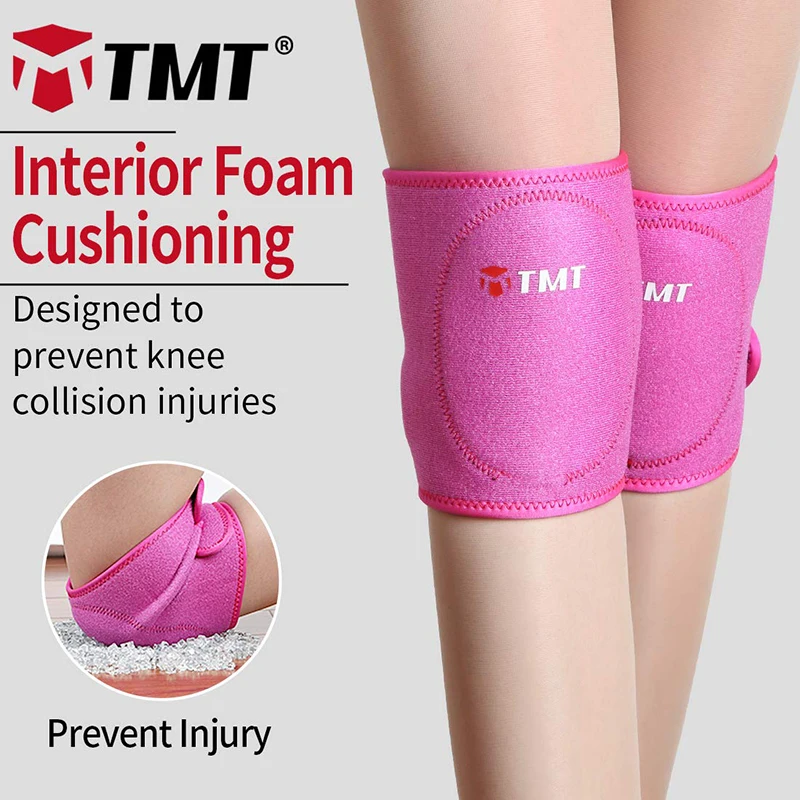 

TMT из 2 предметов по колено Поддержка тормозные колодки для Для женщин езда на велосипеде; Комплект спортивной одежды с длинными рукавами на лямках двойной сжатия для занятий спортом, женские спортивные волейбол баскетбольные защитные