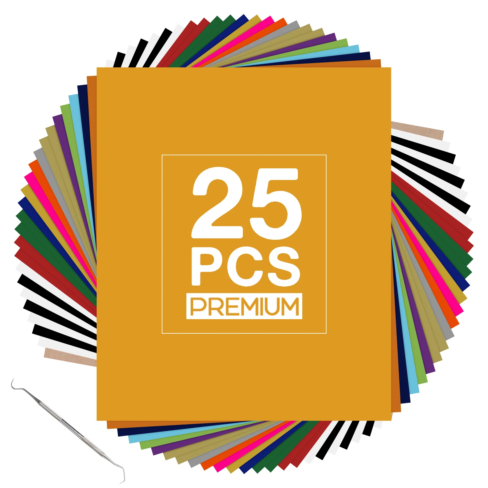

25 Pack 30cm*25cm HTVRONT Heat Transfer Vinyl Sheets Multi-color Heat Press HTV Iron on Vinyl Films for Cricut T-shirt Textiles