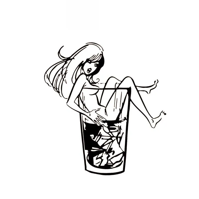 Автомобильная наклейка ледяная летняя обнаженная девушка модный стиль