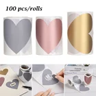 Наклейка в форме сердца с царапинами, стикеры с царапинами, наклейки для домашней игры, секретный кодовый чехол, свадебная карточка с сообщениями, 100 шт.