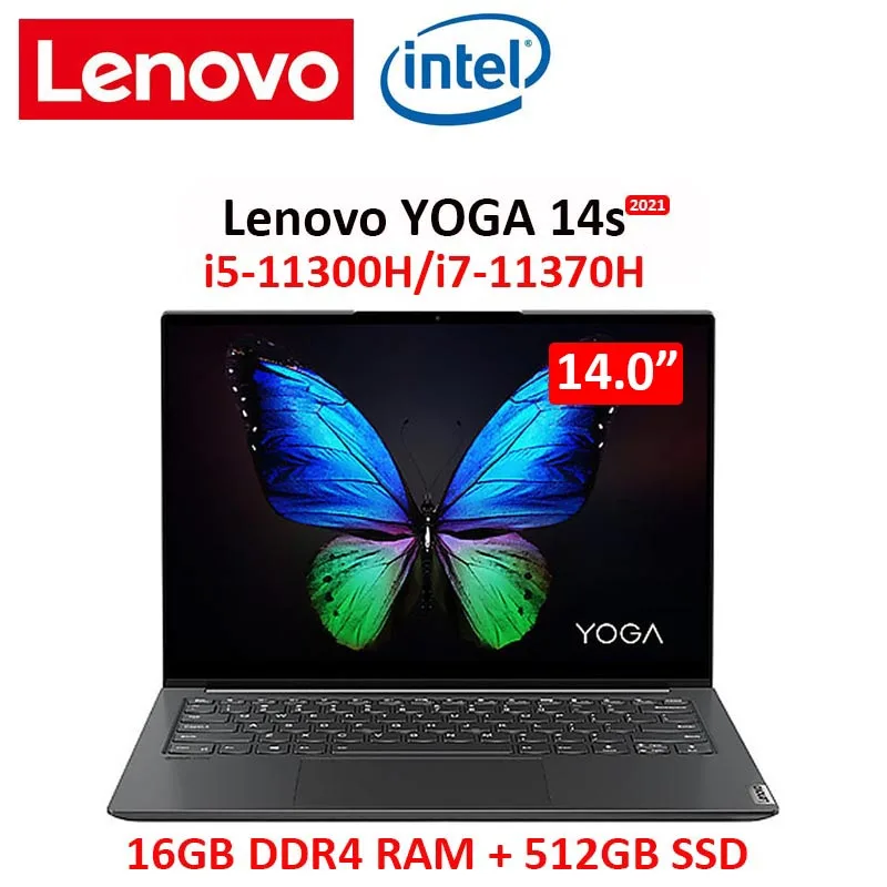 Get Lenovo YOGA 14s 2021 Intel i5-11300H/i7-11370H 16G RAM 512G SSD lightweight notebook Windows10 High Refresh Rate screen laptop