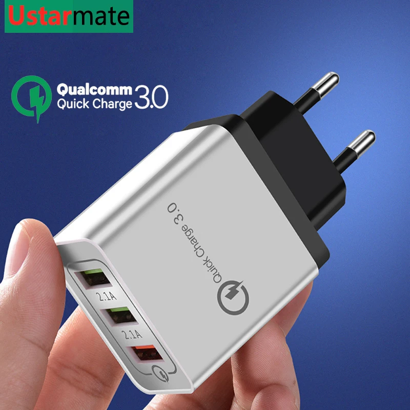 Сетевое зарядное устройство с 3 USB портами 5 В/2 4 А 18 Вт|Зарядные устройства для