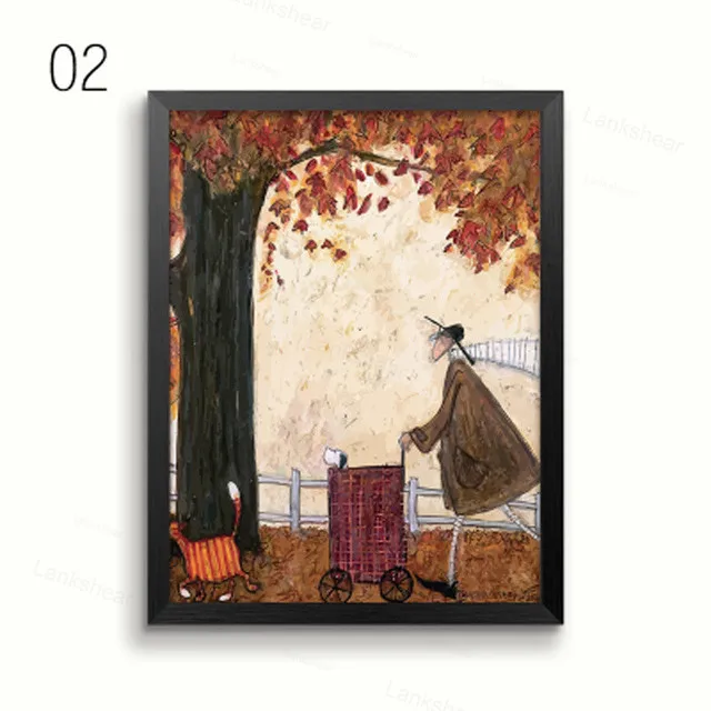 

Abstract Happy Family Love Canvas Painting Vintage Posters Prints Scandinavian Nordic Wall Art Pictures for Bedroom Home Decor