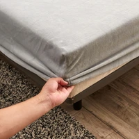 thicken flannel bed sheets with elastic bandadjustable fitted sheet 180x200stretch winter warm mattress protector cover