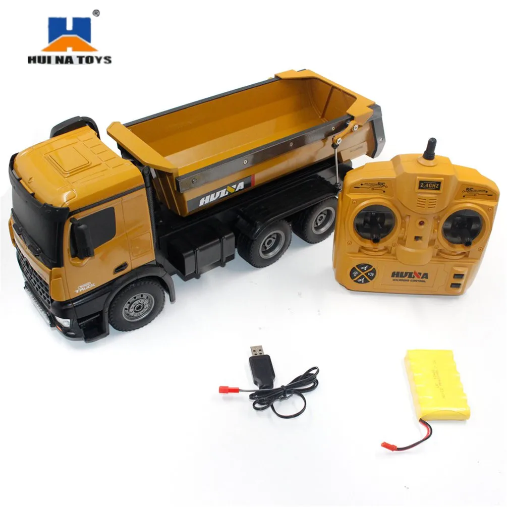 HUINA TOYS 1573 1573 1/14 10CH Сплав RC Самосвал Инженерное строительство автомобиль транспортное средство с дистанционным управлением игрушка RTR