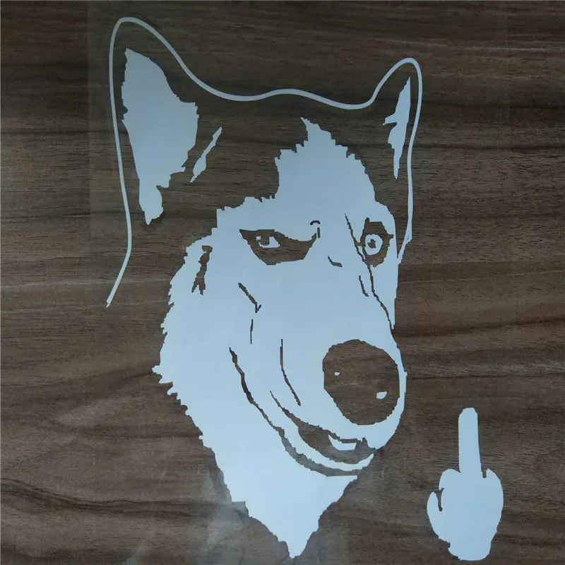 Лидер продаж Настенная Наклейка на палец с изображением собаки хаски стикер