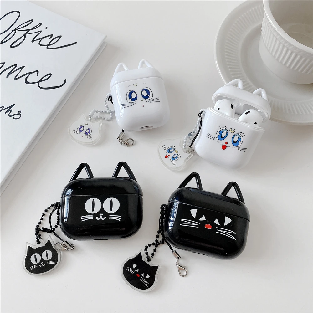 

Cute funny cat 3D Lovely ear For Airpods Pro Case Wireless Bluetooth Cartoon Earphone Cases For Apple Air pods 3 2 1 Cover capa