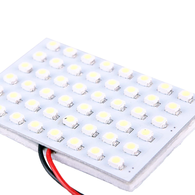 12 В 48 SMD Светодиодная панель автомобиля внутренсветильник ПА T10 Dome BA9S адаптер