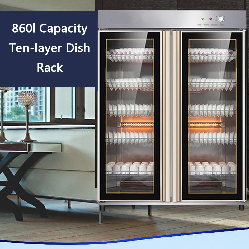 Вертикальная двойная дверь низкая Температура дезинфекционный шкаф столовой