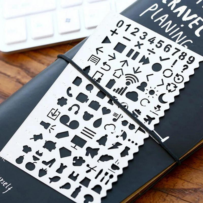 Винтажные портативные металлические трафареты из нержавеющей стали полые