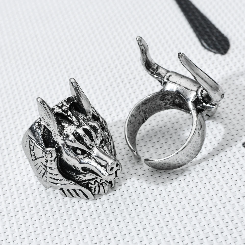 Мужское кольцо с кристаллами дракона в стиле ретро|Кольца| |