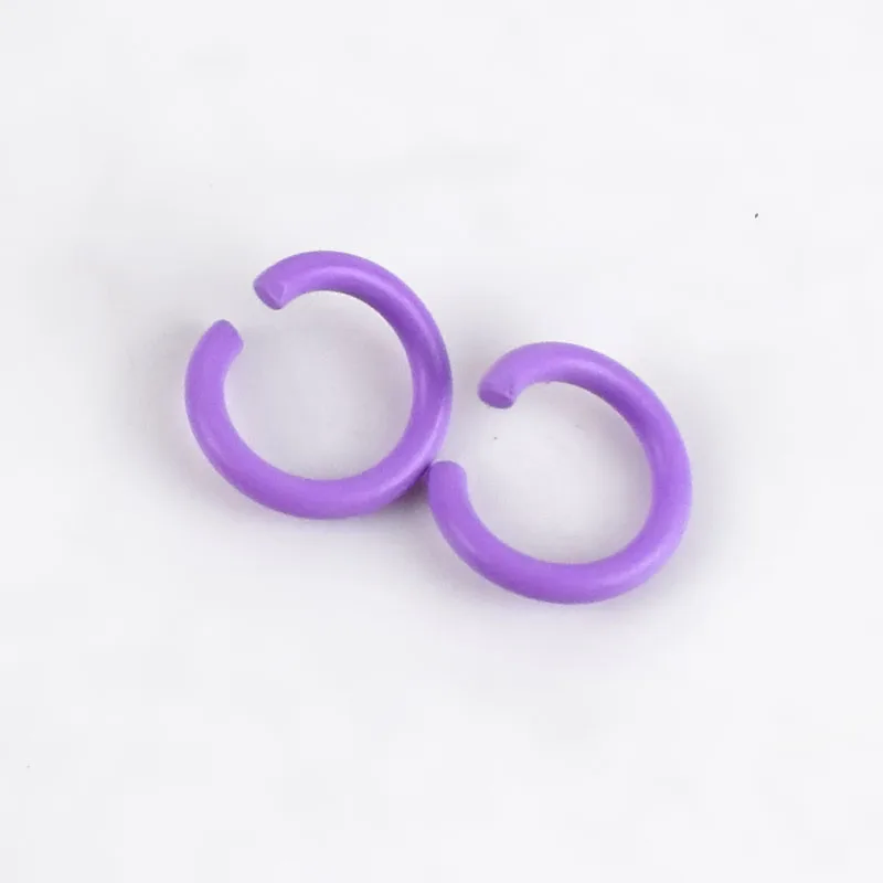 12Light purple Meetee 100 шт 1,2*8 мм конфетные цвета маленькое металлическое кольцо соединение открытие уплотнительное кольцо Пряжка DIY брелок сумка ювелирные аксессуары BD480 - Цвет: 12Light purple