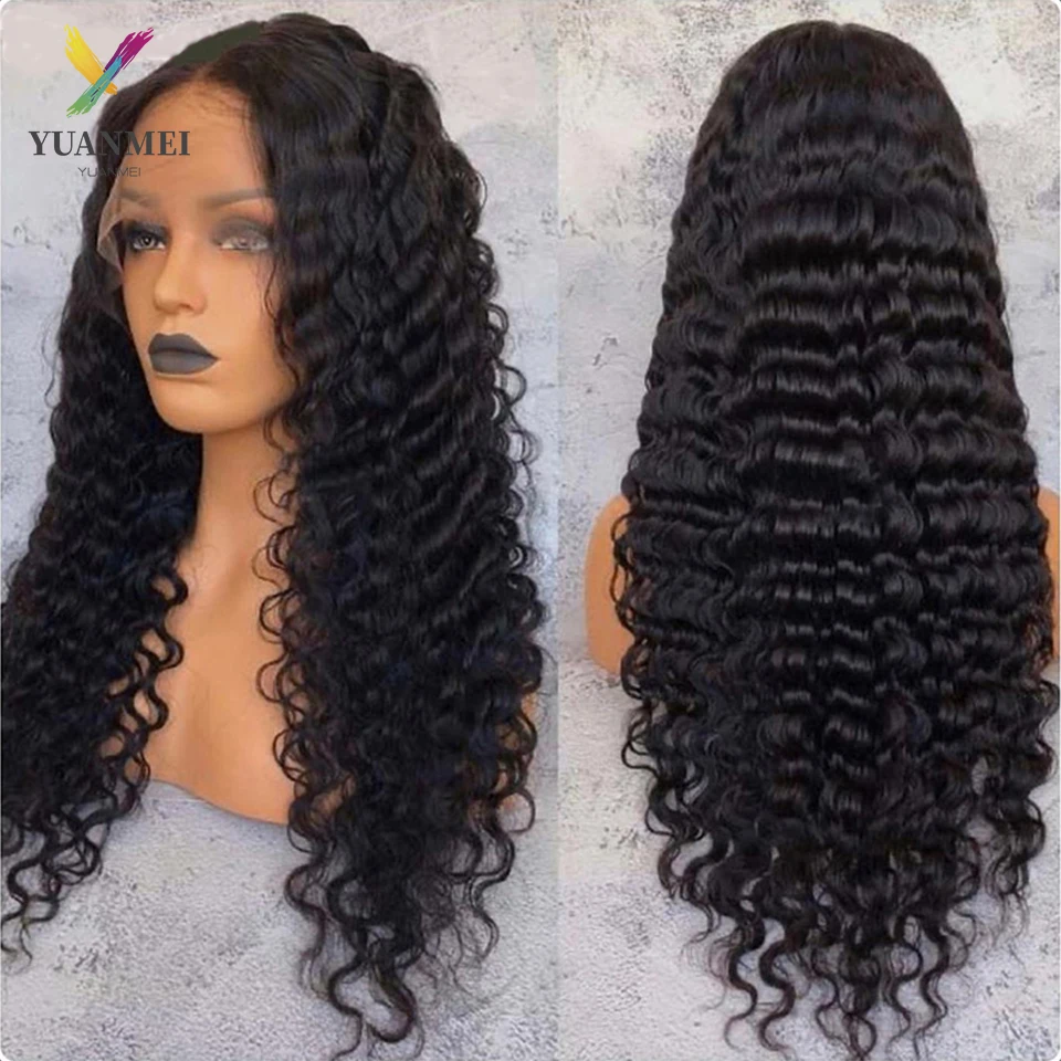 30 Inch Lace Front Wig Deep Wave Frontal Wig Brazilian Deep Curly Closure Wig Wet And Wavy Lace Front Human Hair Wigs For Women