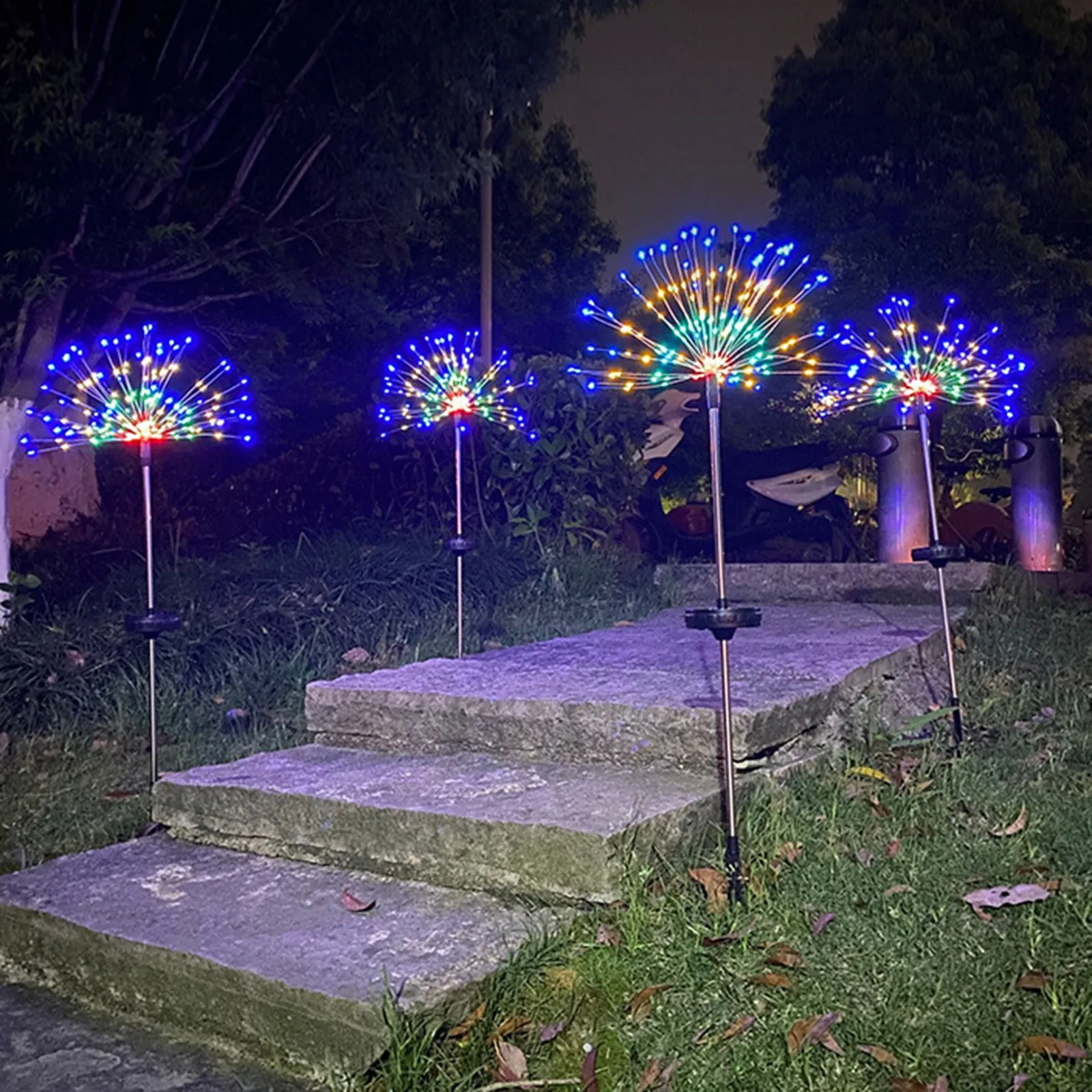 

Solar Firework Lights Outdoor Waterproof Powered Fireworks Trees for Walkway Patio Lawn Backyard,Christmas Party Decor 90 LED