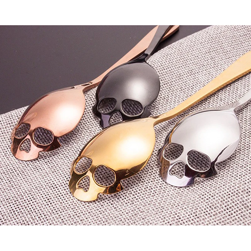 1 шт. ложка из нержавеющей стали с рисунком черепа | Дом и сад