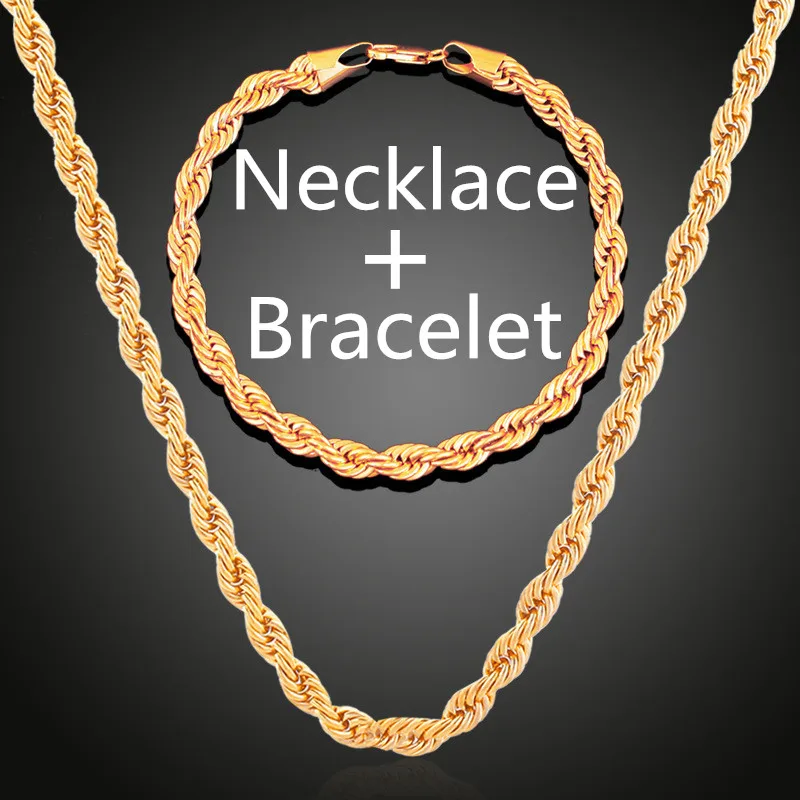 Мужской комплект из 2 предметов набор колье и браслета в стиле хип хоп