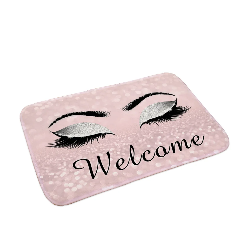 

Anti-Slip Absorb Water Bath Mat Cartoon Eyelash Carpets For Bedroom Bathroom Kitchen Floor Carpet Entrance Rugs Kid Prayer Mat