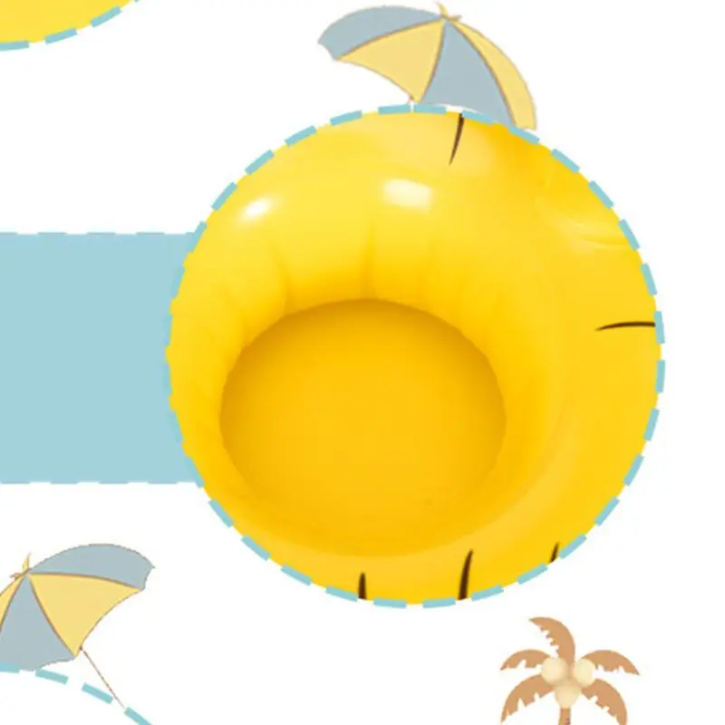 

Children Toys Little Yellow Duck Cup Holder Inflatable Coaster Floating Drink Bottle Storage Rack