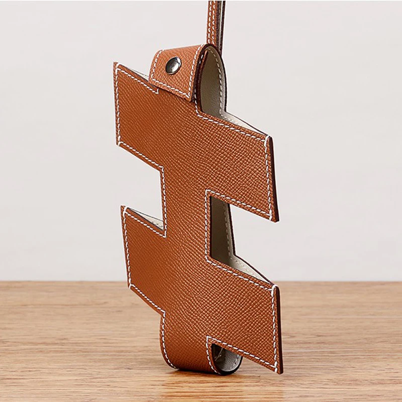 Custom New Mobile Phone Bag Handmade Hand-Stitched Wax Thread Wild Hanging Neck Vertical Epsom Leather Shoulder Bag