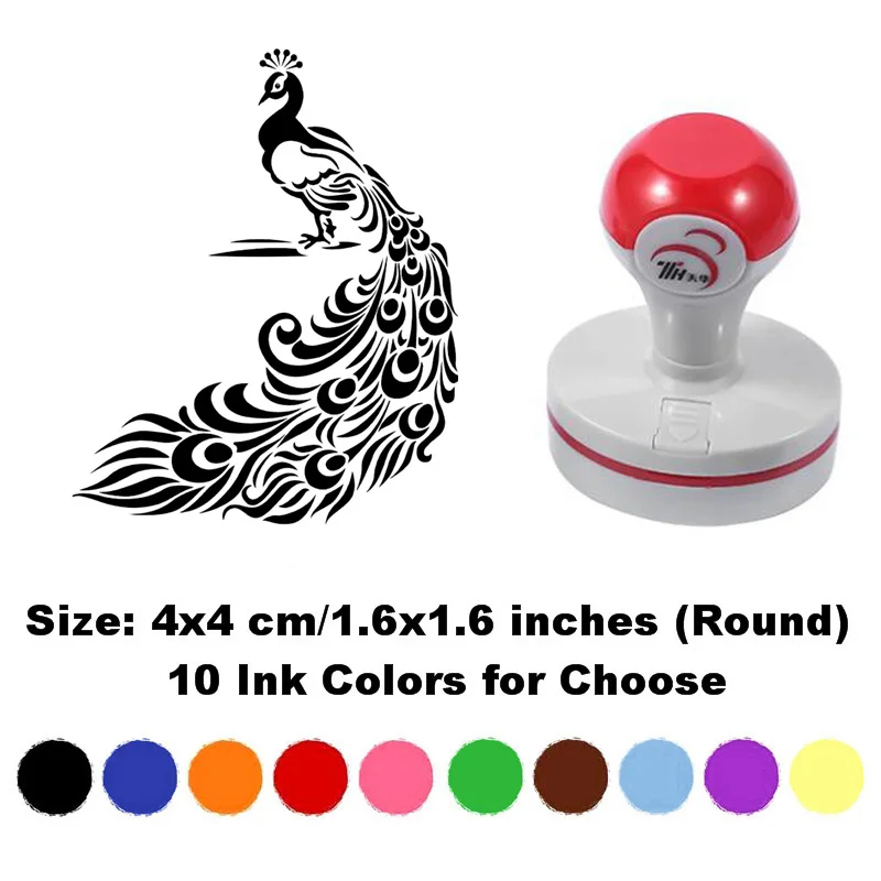 1 шт. милое украшение в виде павлина самообслуживаемая чернильная