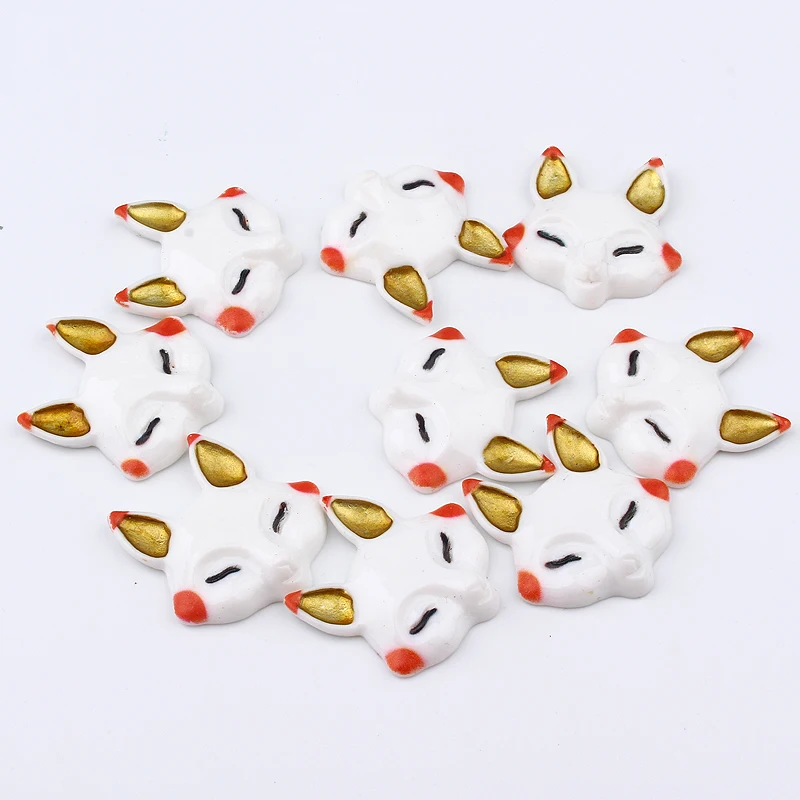 10 шт. основа для кабошона серег маска лисицы лица принадлежности колец 30 мм
