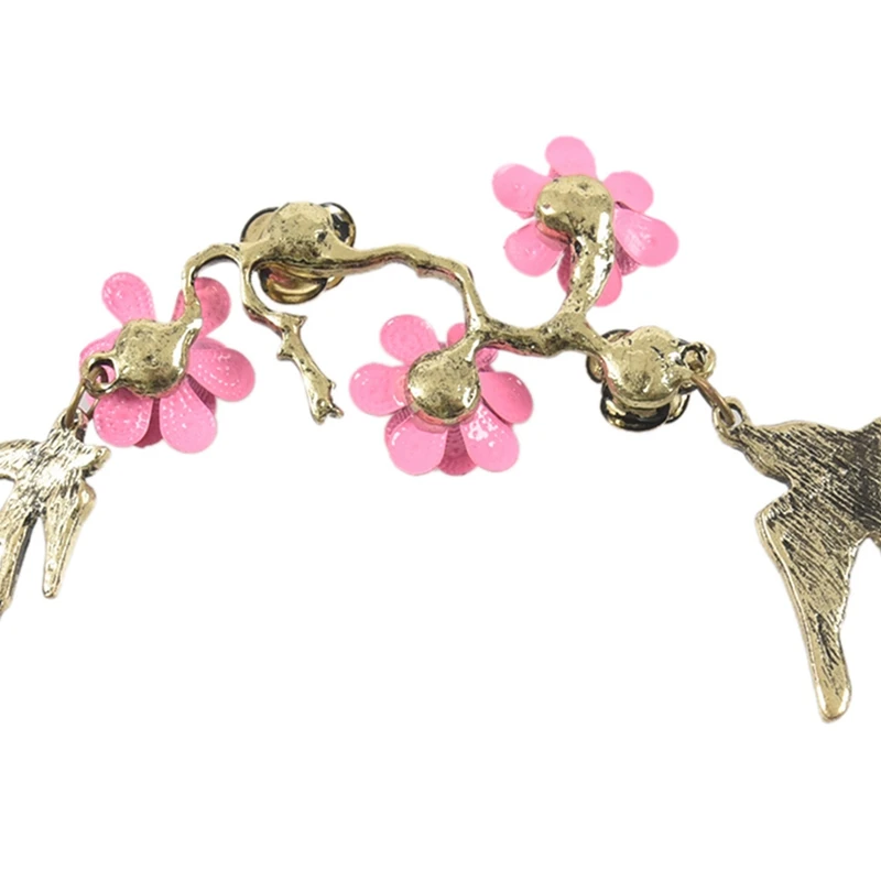 Swallow Flowers Crystal Pendant Chain Fashion Elegant Gorgeous Necklace | Украшения и аксессуары