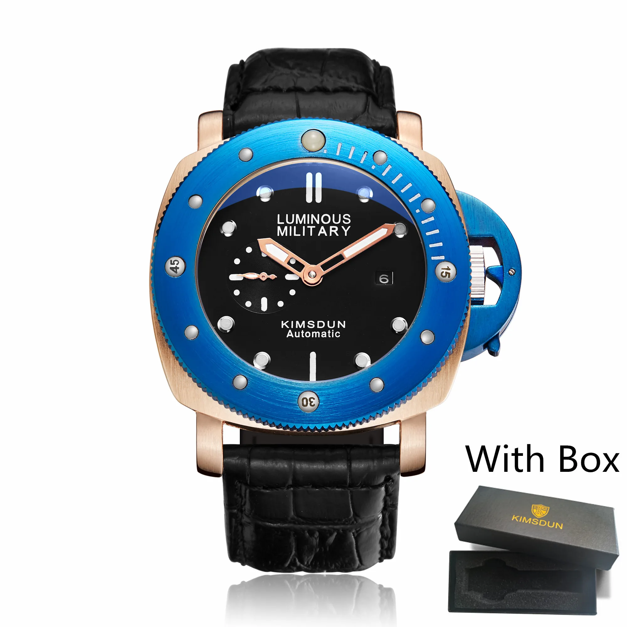 Роскошные модные мужские автоматические механические часы брендовые кожаные