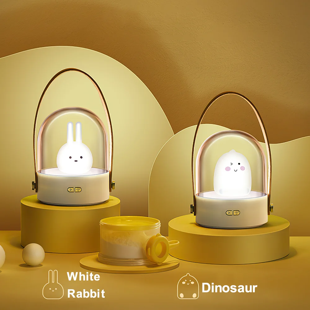 Светодиодный ночник с милым Кроликом музыкальный прикровасветильник светильник