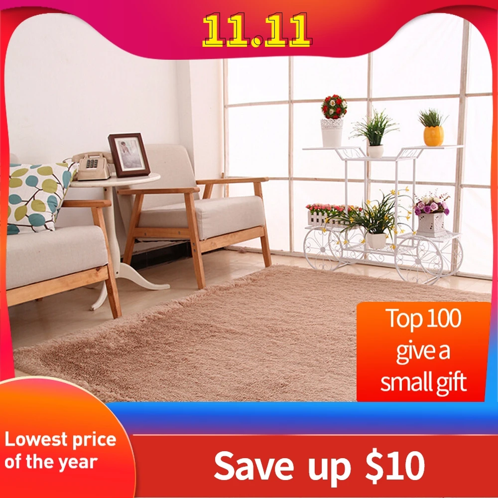 Пушистые Нескользящие коврики ковер для столовой спальни большой размер|Коврик|