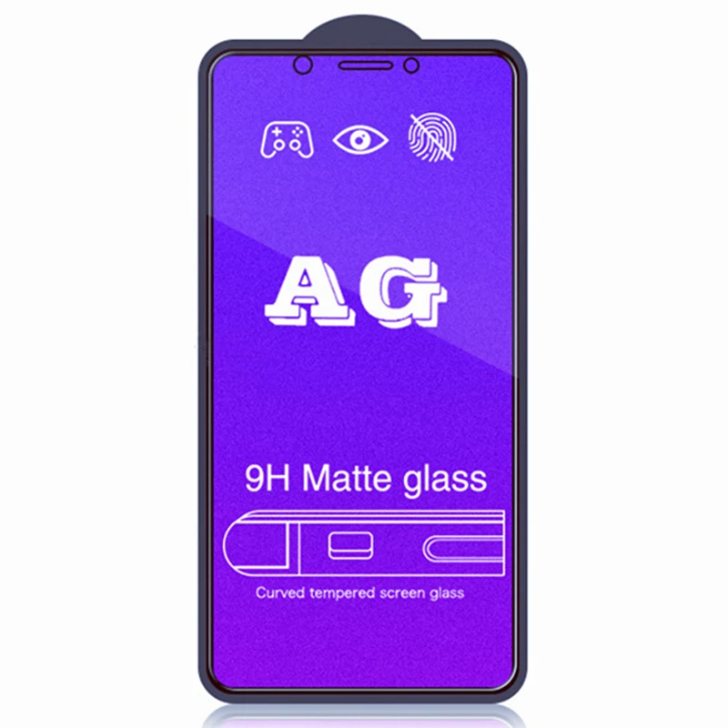 Для iphone 13 12 11 Pro Max XS XR 6s 7 8Plus фиолетовое матовое закаленное стекло игра