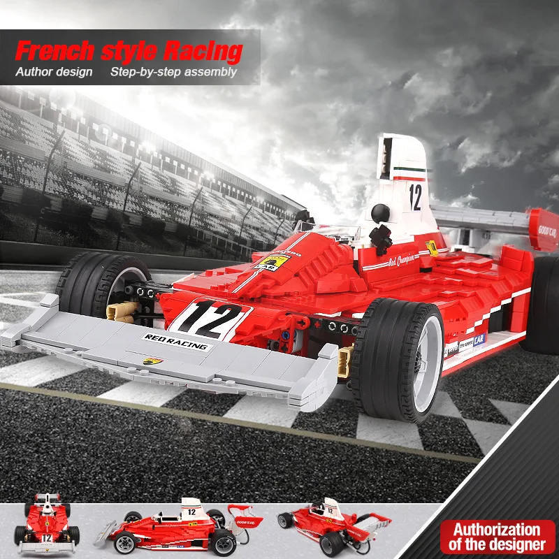 DHL XINGBAO 03023 Technic игрушечные машинки The Red power F1 комплект гоночных автомобилей