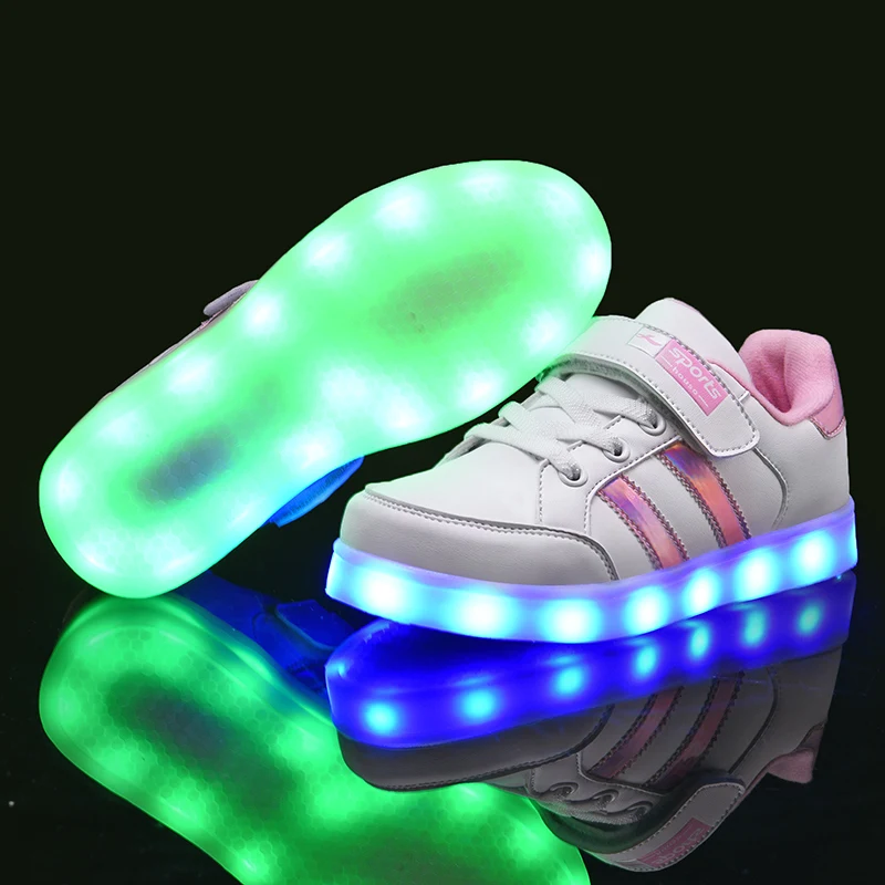 

Children Luminous Led Shoes Sneakers Light Skate Shoes Fashion Kids Boys Girls Casual Shoes USB Charging