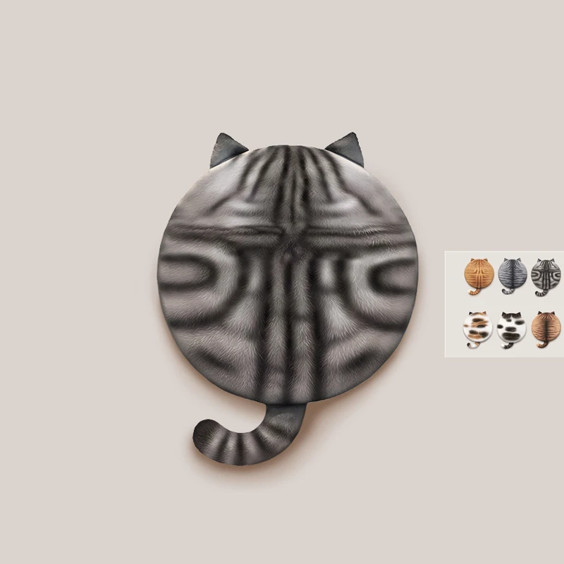 Круглые плюшевые игрушки с котом на спине подушка из хлопка эффектом памяти 40 см