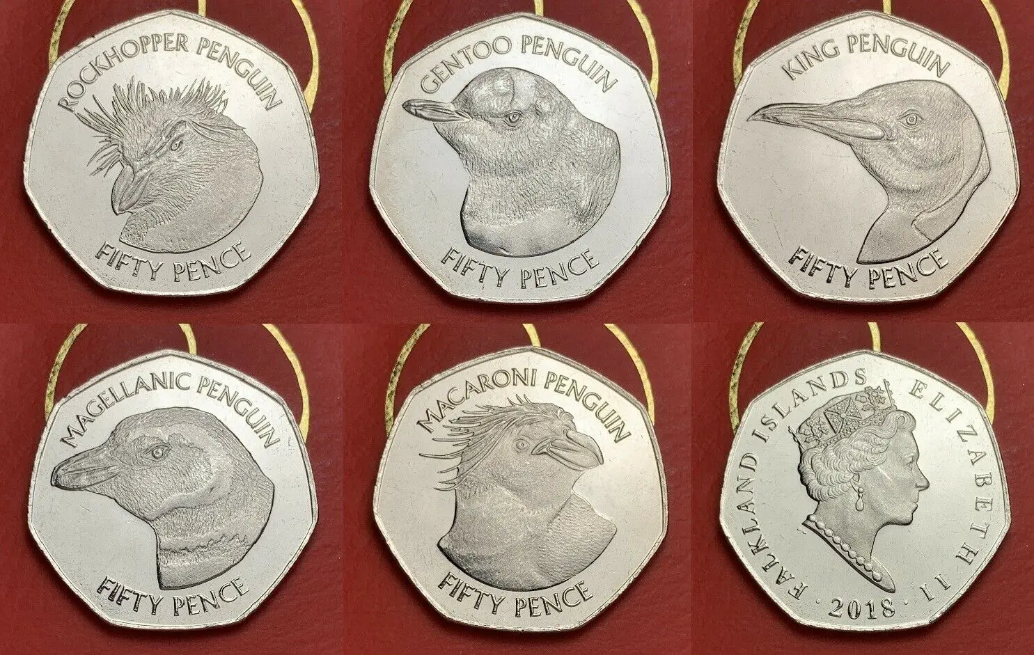 Набор из 5 шт. памятные монеты британского фолклендского острова Содружество