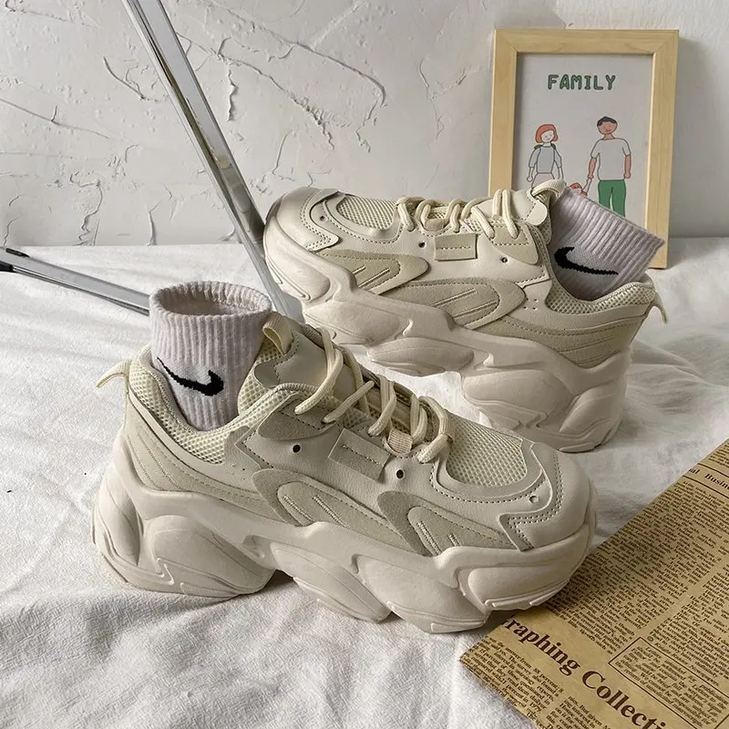 Женские сетчатые кроссовки повседневная спортивная обувь на платформе