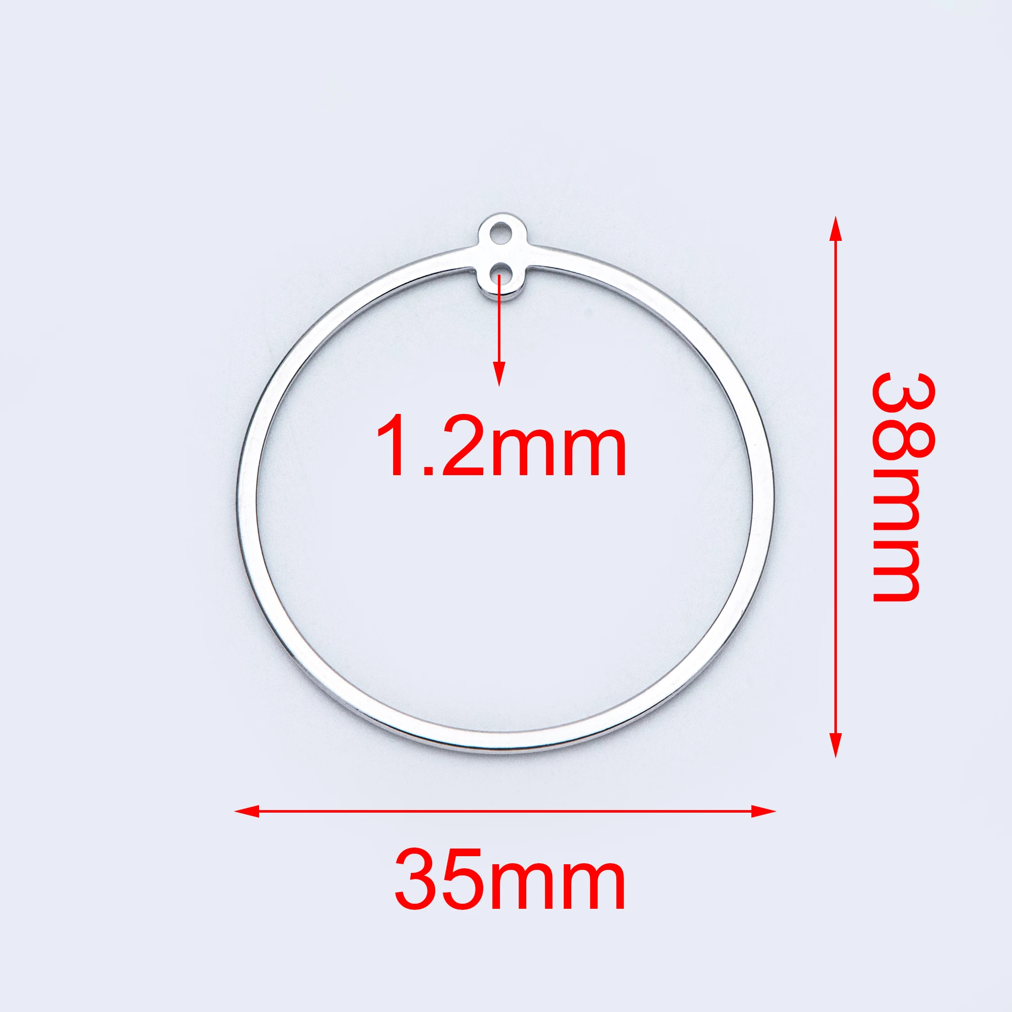 

10pcs Silver tone Round Circle Pendants, Rhodium plated Brass Hoops, Geometric Ring Loop Charms DIY Jewelry Findings (GB-721)