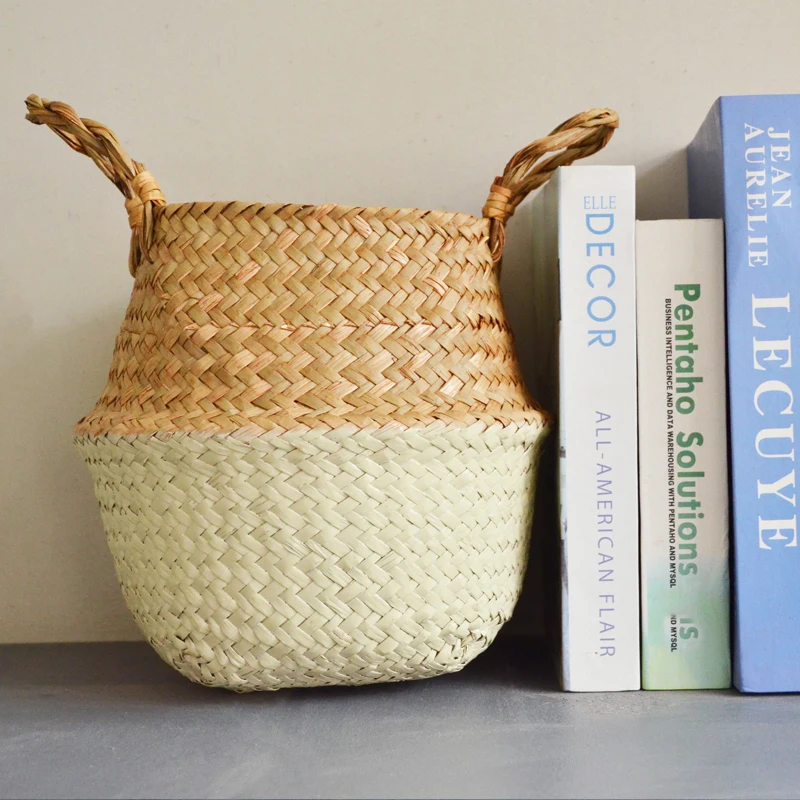 Корзина для хранения плетеные подвесные корзины домашние органайзеры цветов