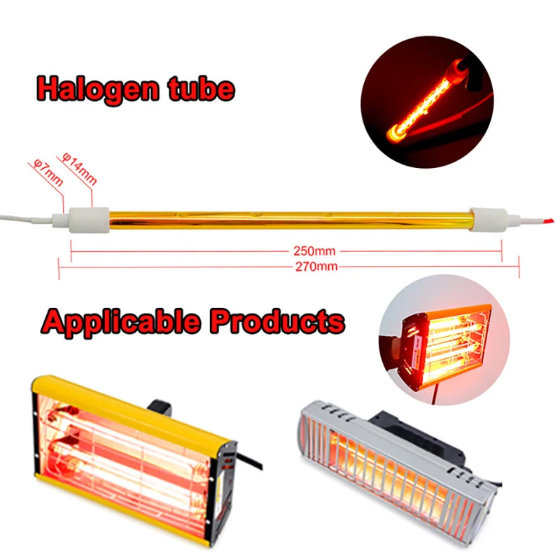 

Галогенная трубка 1000 Вт, кварцевая рубиновая сушка, живопись, печать, инфракрасная лампа для отверждения краски, коротковолновый нагреватель, светильник для выпечки