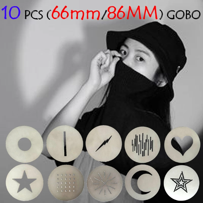 Toda a Peça Pces de 86mm Gobo m Tamanho Lanterna Led Luz Snoots Condensador Óptico Sombreamento Estilo 100 Cena Apresentação 10 – 66mm b