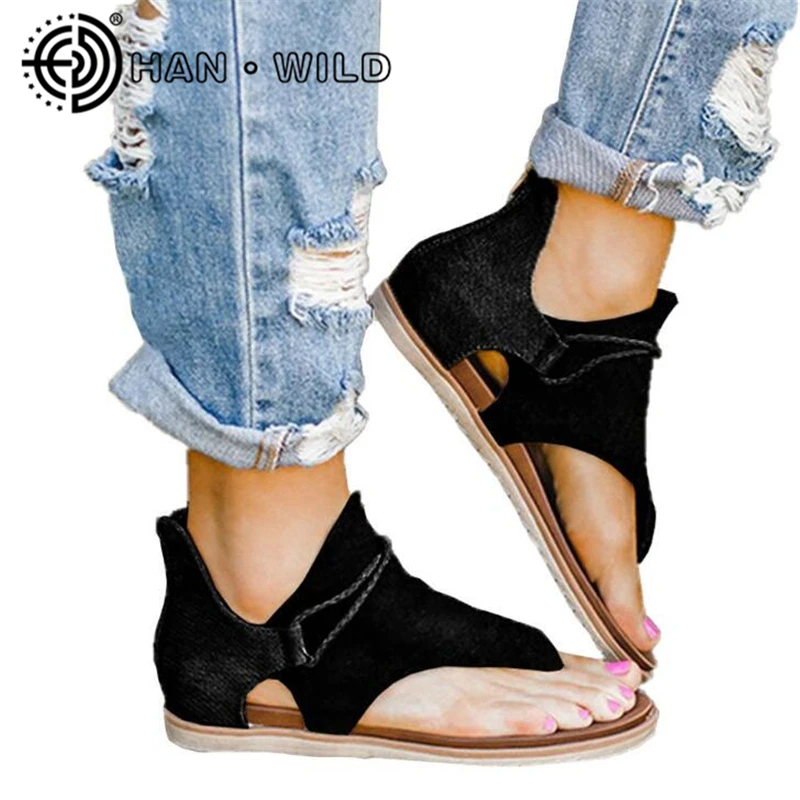 Сандалии женские с леопардовым принтом босоножки на плоской подошве