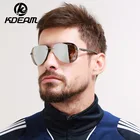 Мужские Солнцезащитные очки-авиаторы KDEAM, брендовые дизайнерские очки без оправы, роскошные поляризационные зеркальные очки для вождения из сплава с коробкой