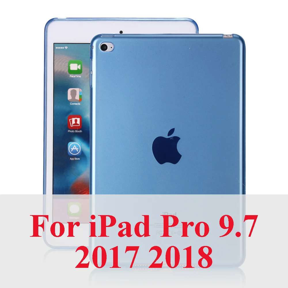 Конфеты прозрачный тонкий чехол из термопластичного полиуретана для iPad Pro 11 9,7 крышка пластыри на гелевой основе защитный чехол для iPad 2/3/4, 5, 6, Air1 Air2 Капа - Цвет: For ipad 9.7 Blue